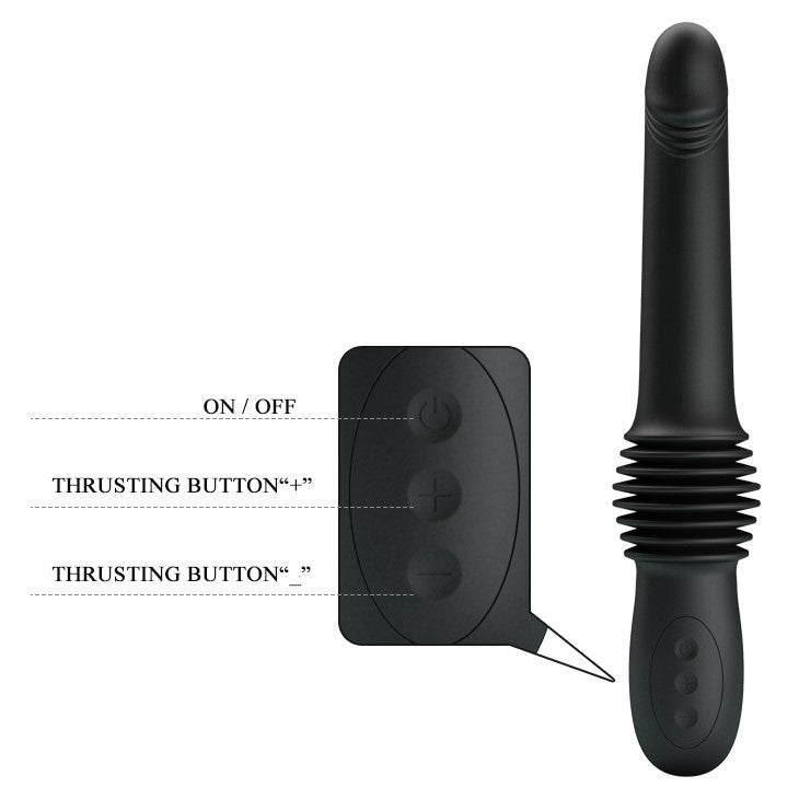 Stotende vibrator Pazuzu Zwart