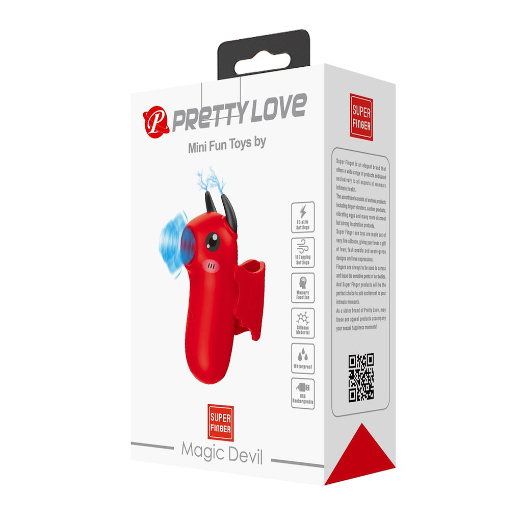 Pretty Love Magic Devil Vinger Vibrator Rood