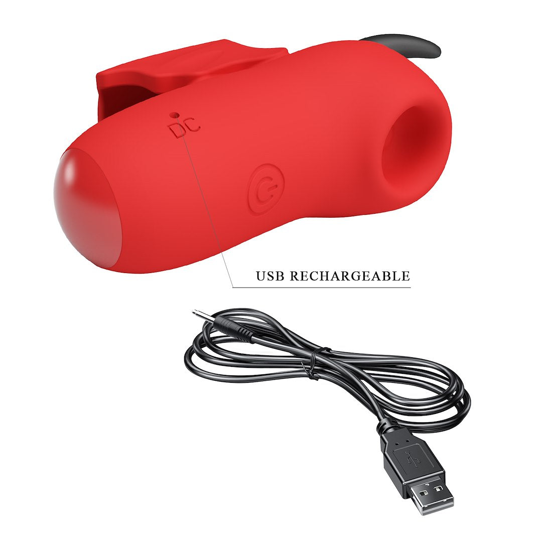 Pretty Love Magic Devil Vinger Vibrator Rood