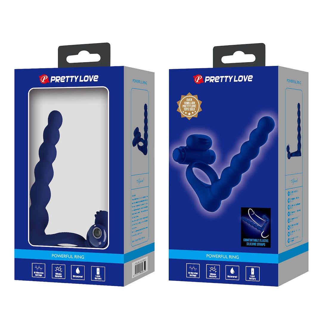 PrettyLove Vibrerende Cockring Met Plug Ajmal