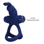 PrettyLove Luchito Rabbit Cock Ring Donkerblauw