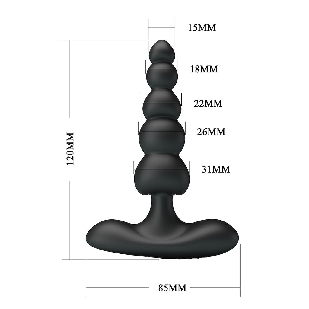 Pretty Love – Corban – Anale Kralen Vibrator – Zwart