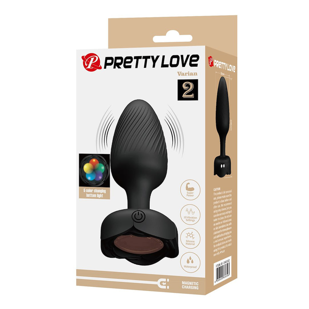 Pretty Love Varian Kleurveranderde Lichtgevende Buttplug Zwart