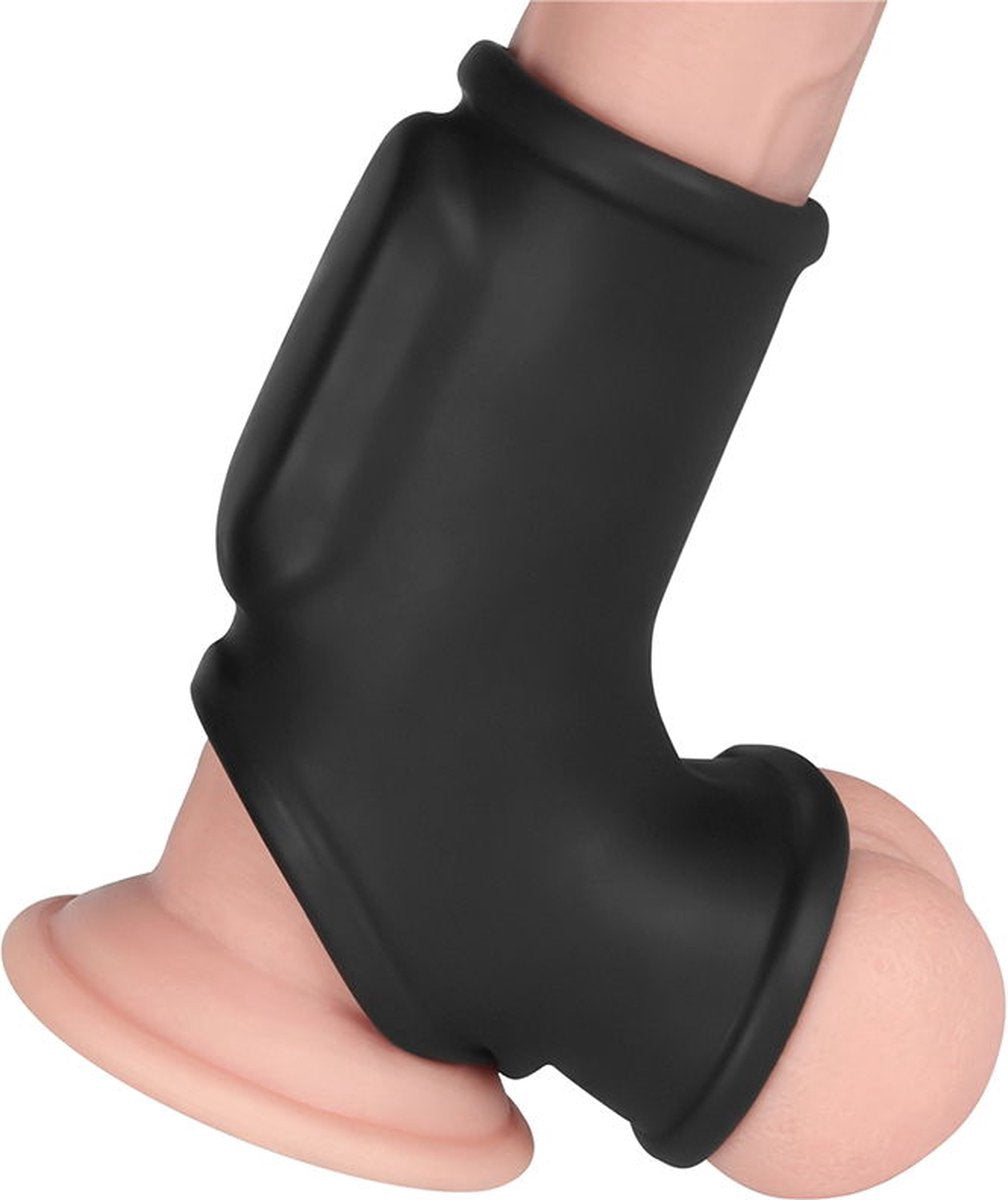 LoveToy  Silk Knights Ring  Vibrerende Penis en Scrotum Sleeve - Ø 2,8 cm
