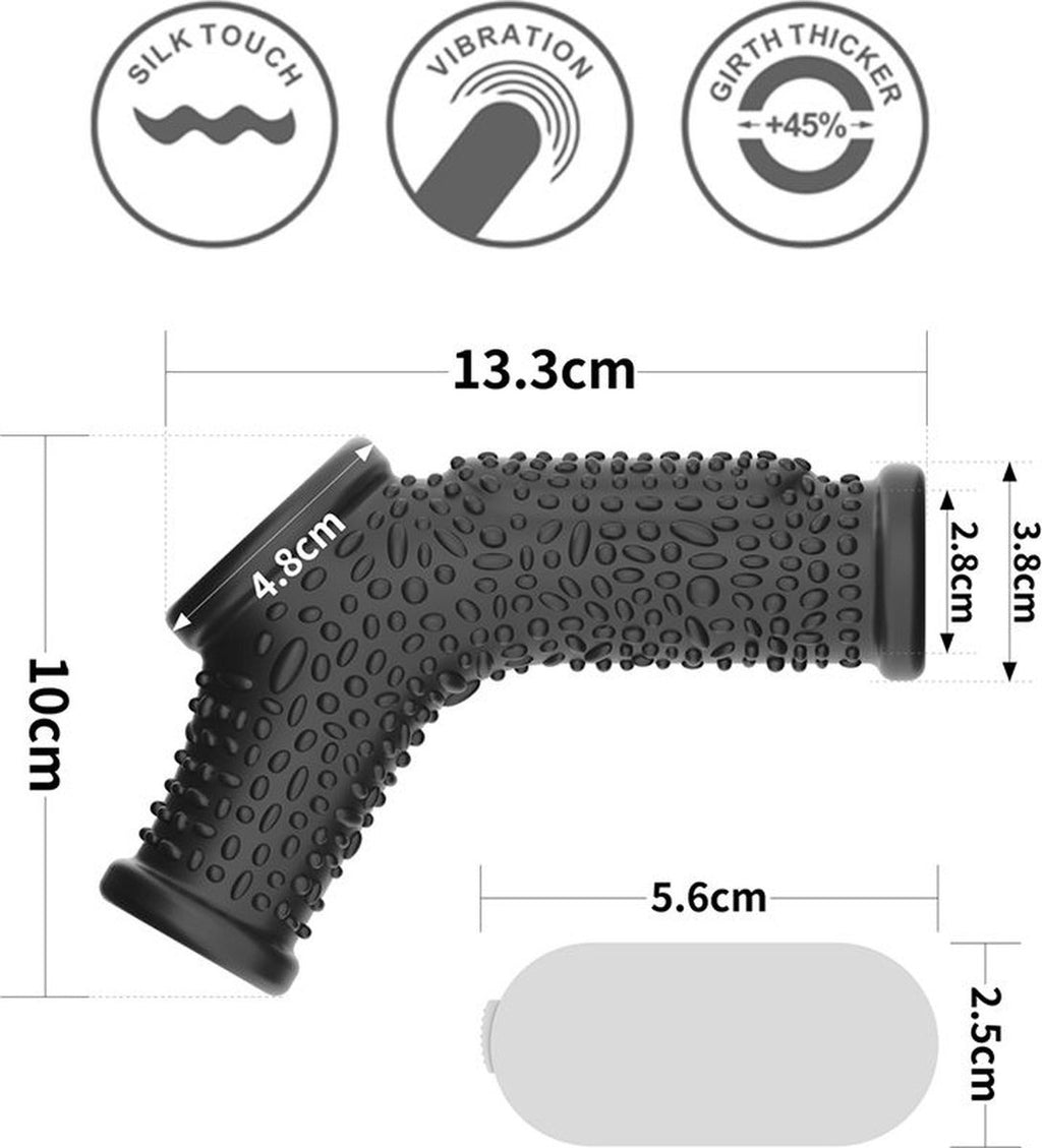 LoveToy - Drip Knights Ring  Vibrerende Penis en Scrotum Sleeve - Ø 2,8 cm