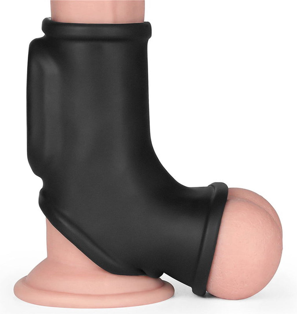 LoveToy  Silk Knights Ring  Vibrerende Penis en Scrotum Sleeve - Ø 2,8 cm
