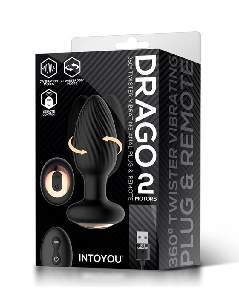 IY - Drago - Buttplug Vibratie, 360° Twister
