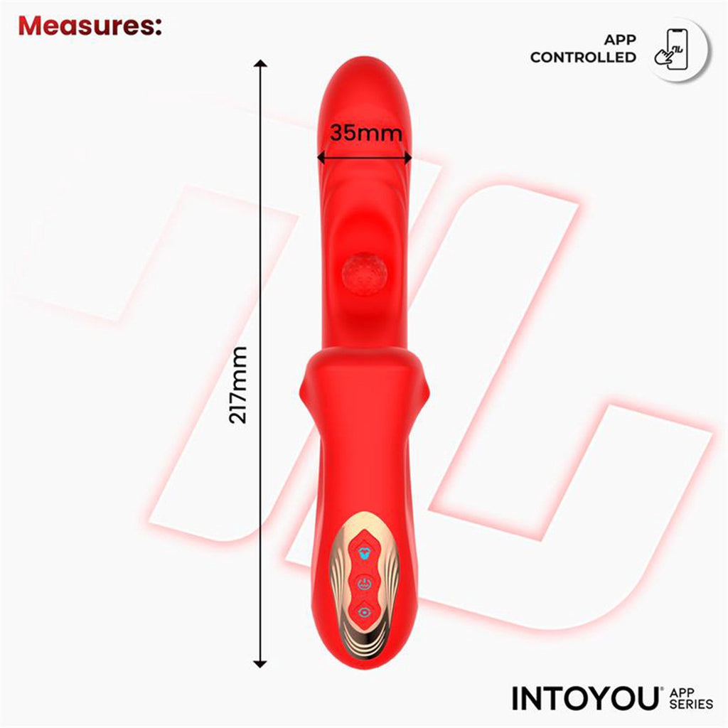IY - Franky - Bijtende en roterende balvibrator met app