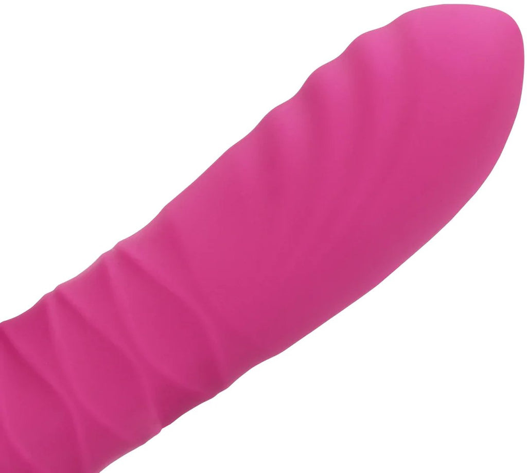 Thrusting and Tapping Vibrator Powerful Pink