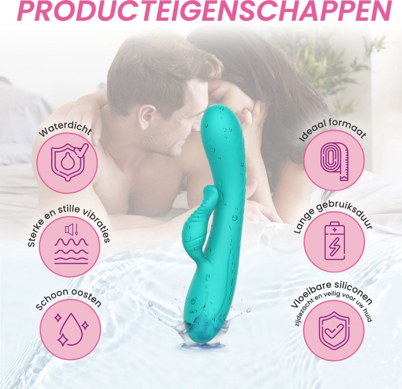 Vibby en reg Essential Pro Rabbit Vibrator Clitoris  en amp G-Spot Stimulatie