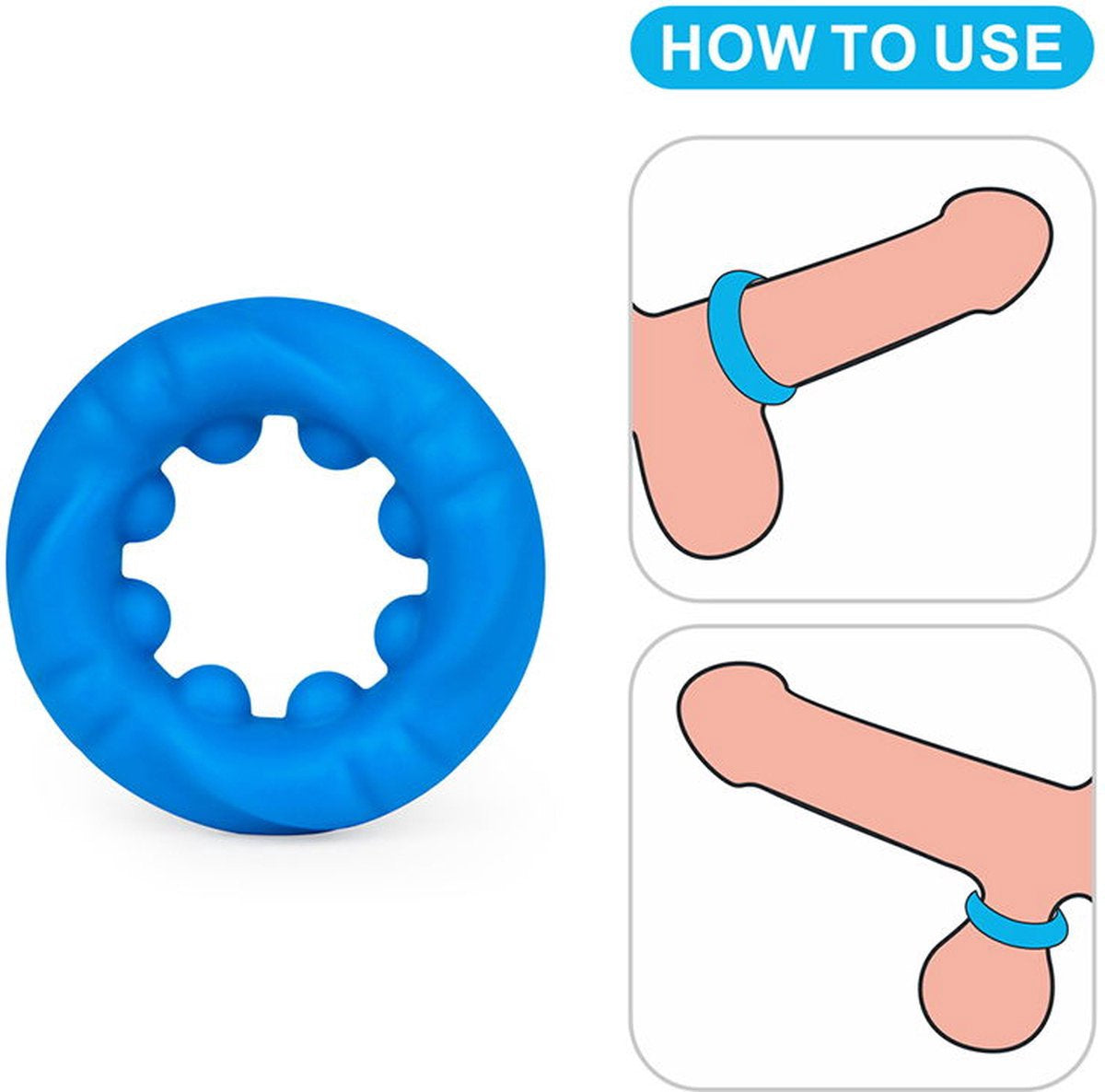 LoveToy  Pinnacle Pro Ridge Bump Ball Stretcher Cockring