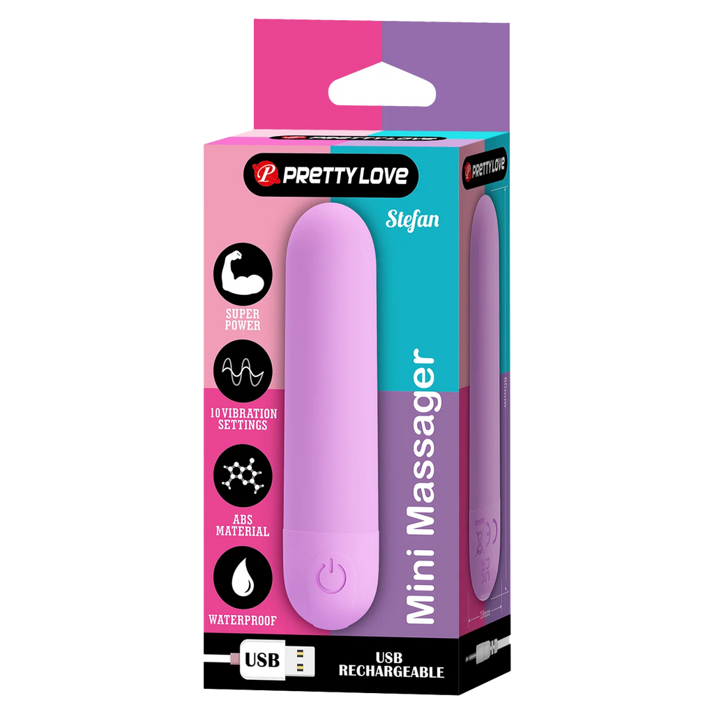Pretty Love Stefan Mini Bullet Vibrator Oplaadbaar Paars
