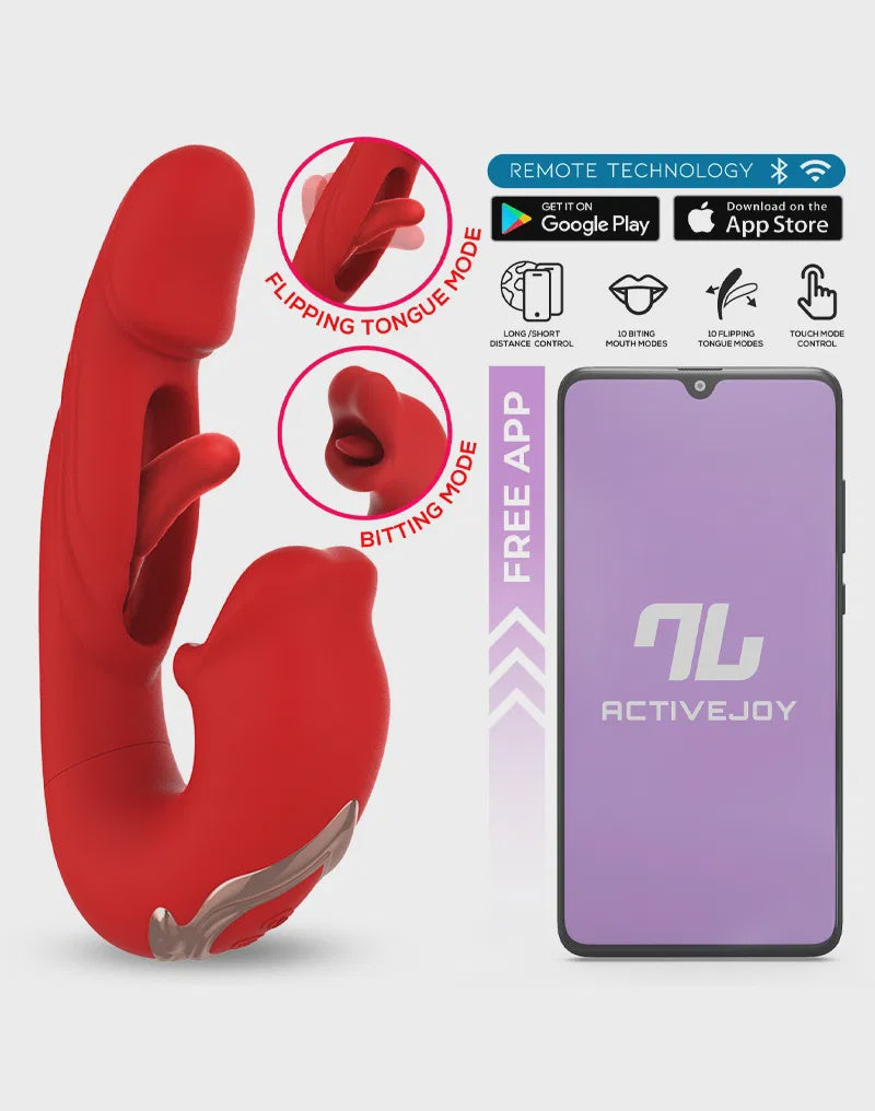 IY Mouty Biting & Flipping Rabbit Vibrator met App