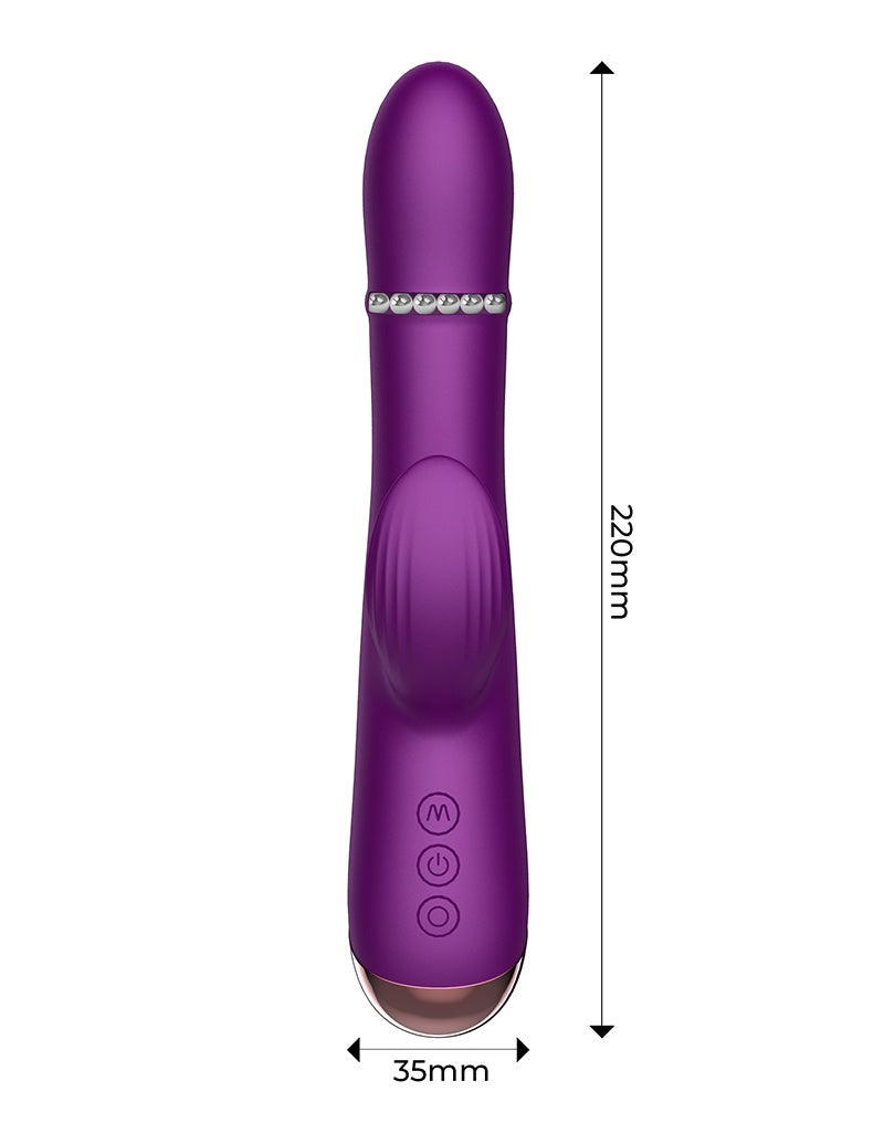 IY Sendel Rabbit Vibrator met kralenring en app Paars