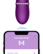 IY Sendel Rabbit Vibrator met kralenring en app Paars