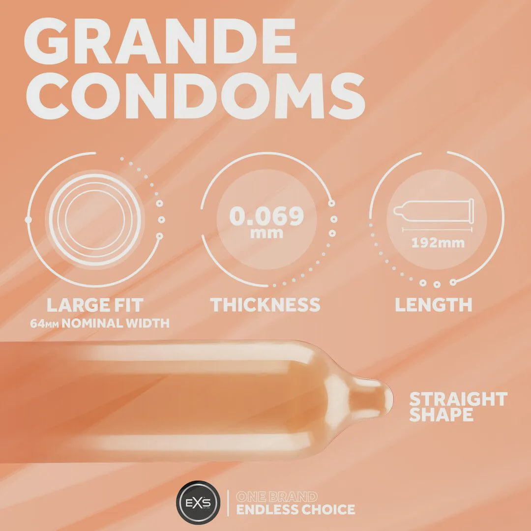 EXS Grande - Extra Large Condoms - 12 pieces