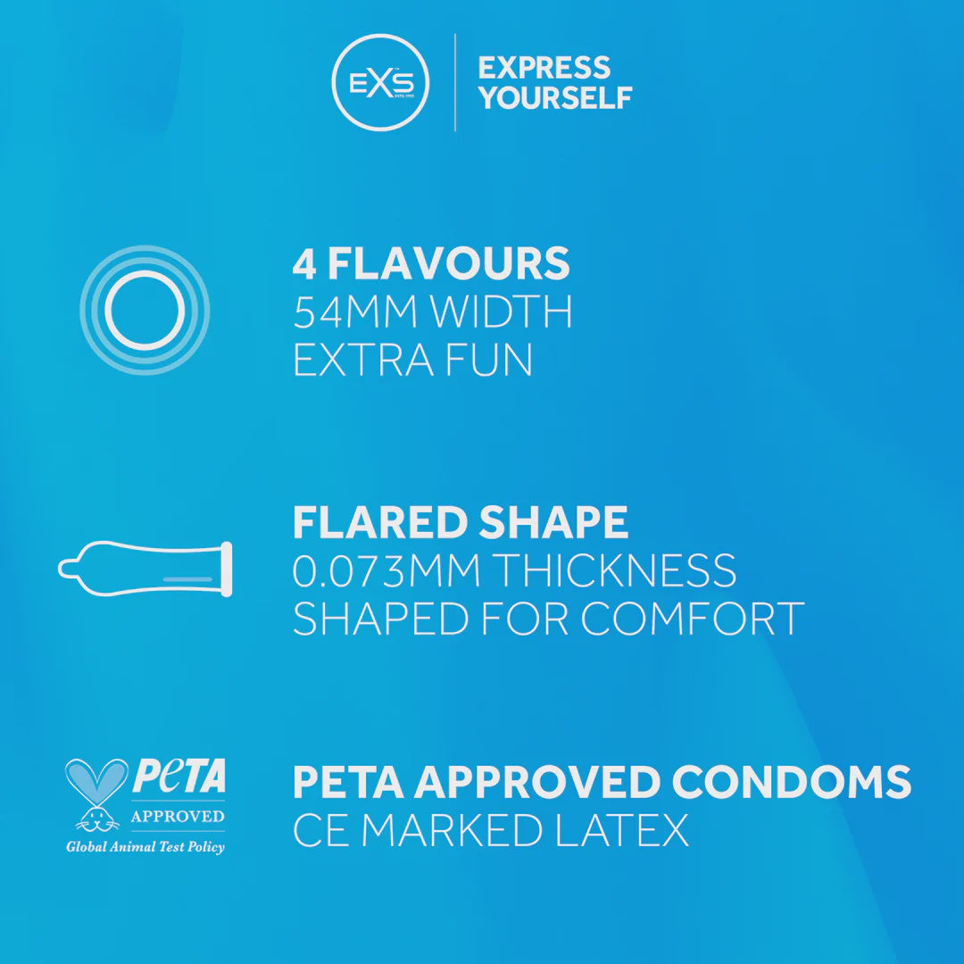 EXS Mixed Flavored  Condoms  12 Stuks