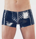 Lak Short met Rits in Biker Stijl