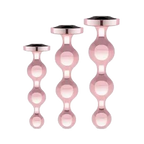 Rosy Gold - Metalen Buttplugset 3 stuks - Roségoud