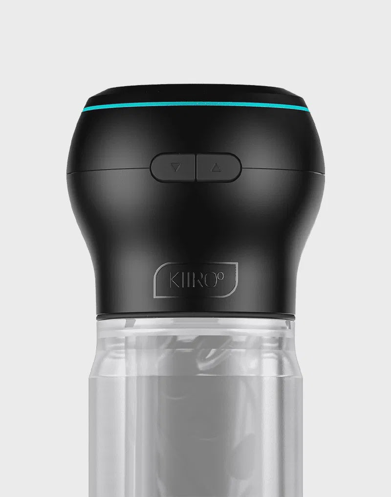 KIIROO  Feel Pocket Stroker Crystal + Powerblow Combo  Zwart/Transparant