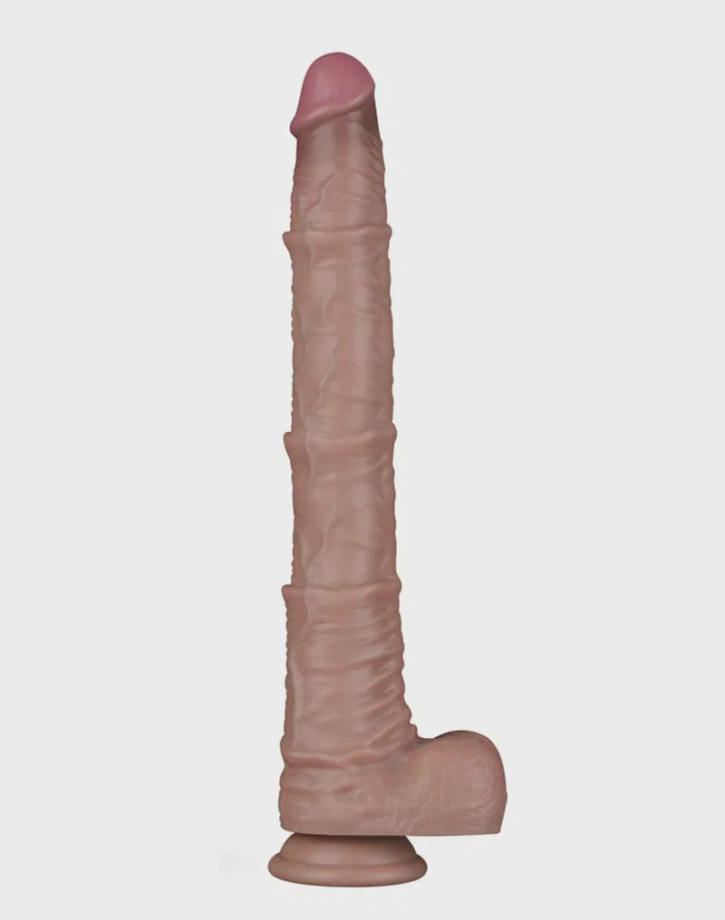 LoveToy - Nature Cock - 14,5" Dual Layered Bendable Cock XXL - Nude