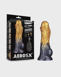 LoveToy - Dual Density Opblaasbare Dildo 8"/ 20 cm - Goud/Zwart