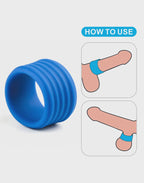 LoveToy  Pinnacle Pro  Deep Rib Grip Ring  Blauw