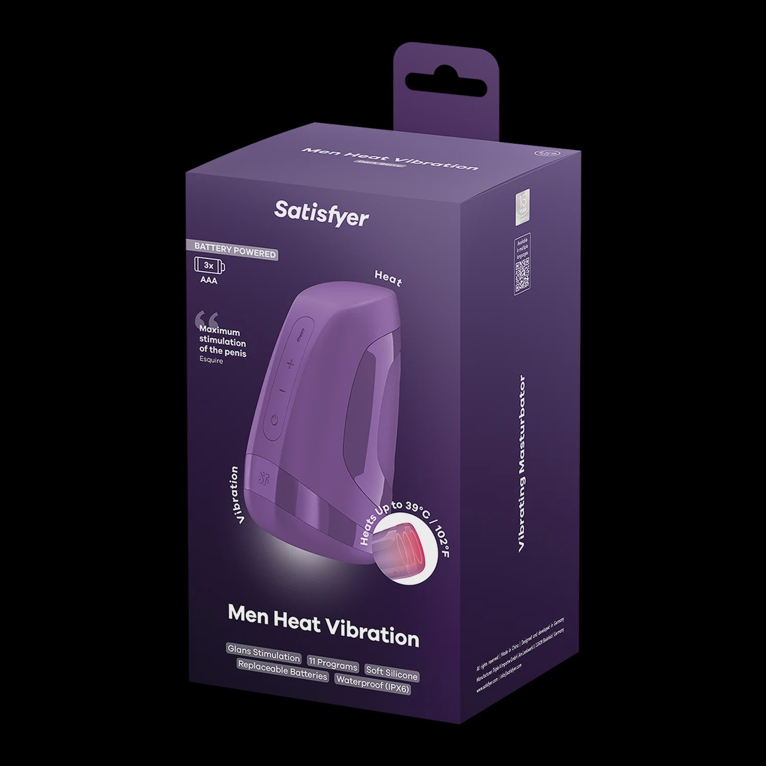 Satisfyer - Battery Series - Men Heat - Masturbator - Paars
