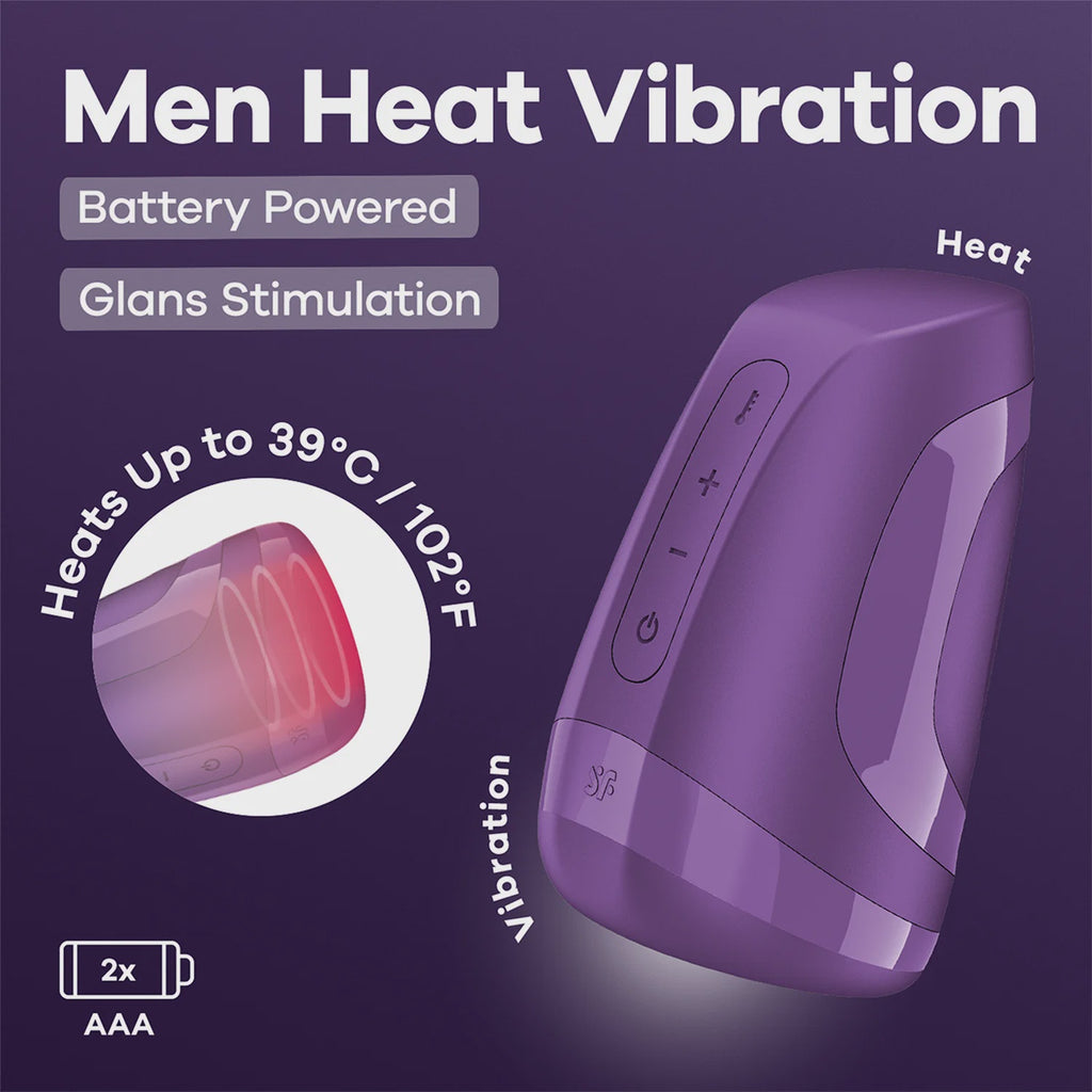 Satisfyer - Battery Series - Men Heat - Masturbator - Paars