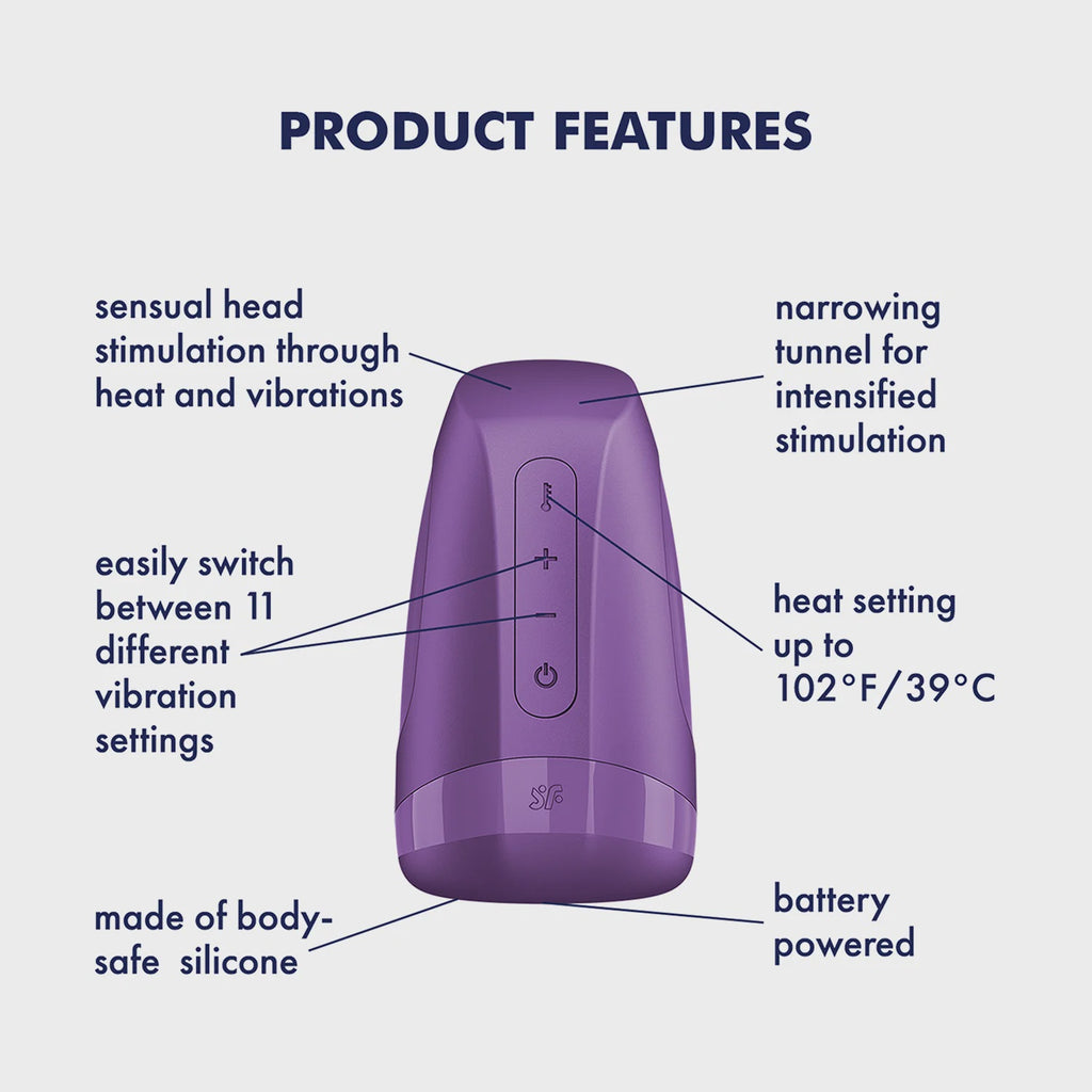 Satisfyer - Battery Series - Men Heat - Masturbator - Paars