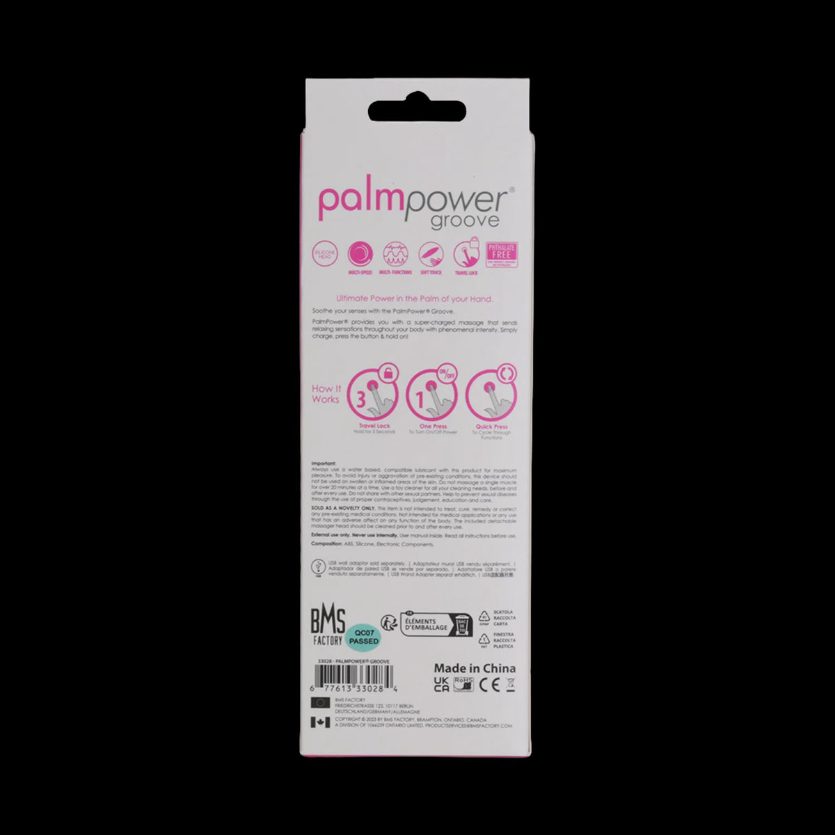 PalmPower - Groove - Mini Wand Massager - Roze