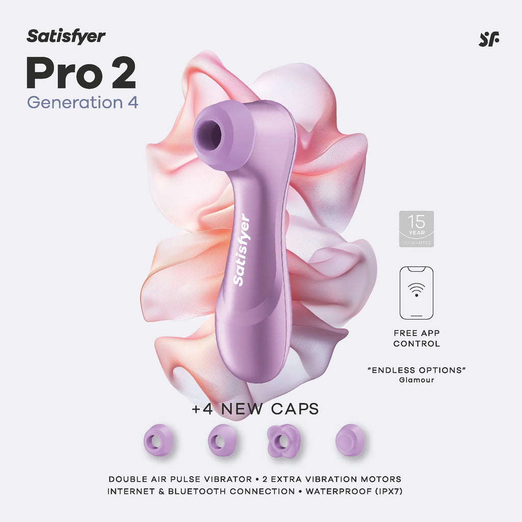 Satisfyer Pro 2 Generation 4 Double Air Pulse Vibrator (with App Control) Amethyst Violet