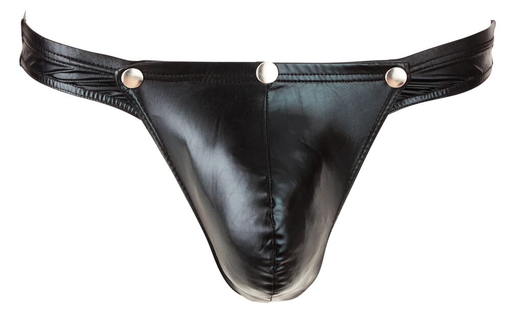Svenjoyment Heren Slip Wetlook Zwart Met Swell Fuctie