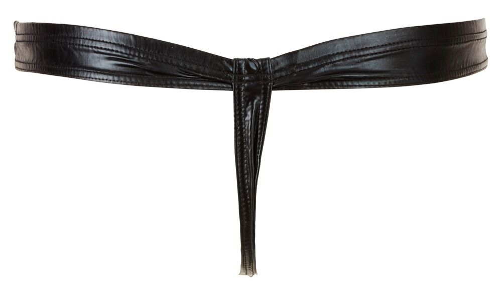 Svenjoyment Heren Slip Wetlook Zwart Met Swell Fuctie
