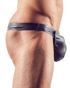 Svenjoyment Heren Slip Wetlook Zwart Met Swell Fuctie