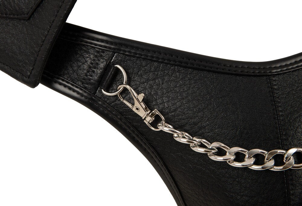 Svenjoyment Heren Thong Zwart Met Ketting