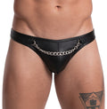 Svenjoyment Heren Thong Zwart Met Ketting