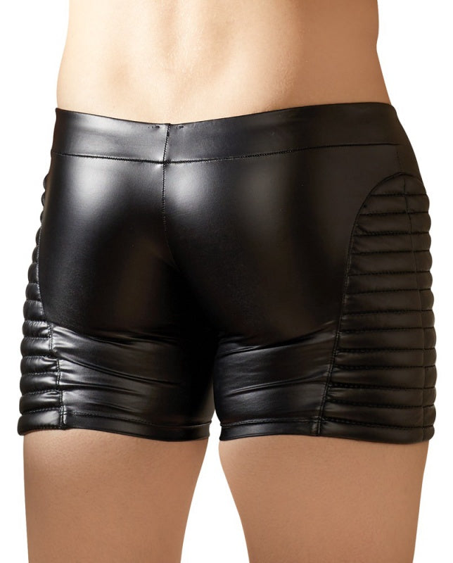 Wetlook Lange Shorts met Gewatteerde Details