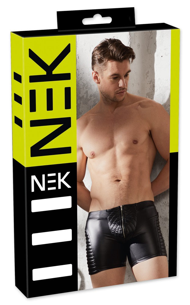 Wetlook Lange Shorts met Gewatteerde Details