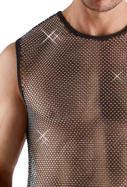 Svenjoyment Heren Sexy Sparkle Mesh Shirt