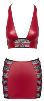 Cotelli Party Wetlook Set Rood