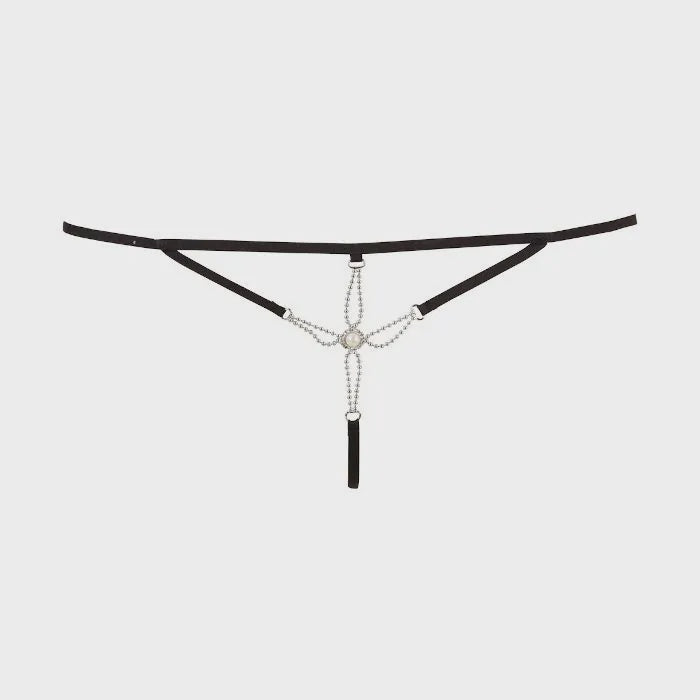 String strass slip pearl