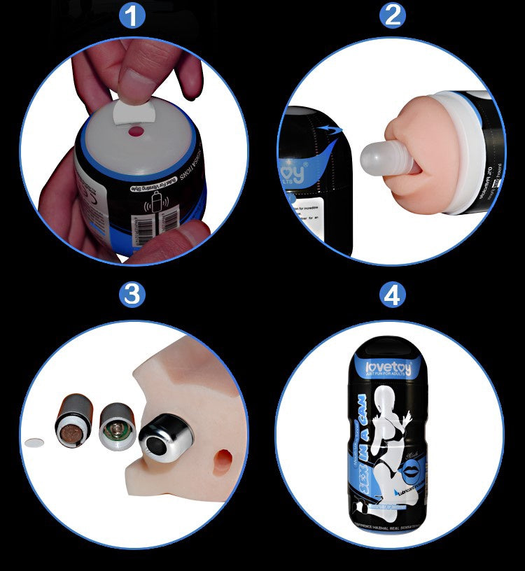 MASTURBATOR SEX IN A CAN Vibratie Blauw