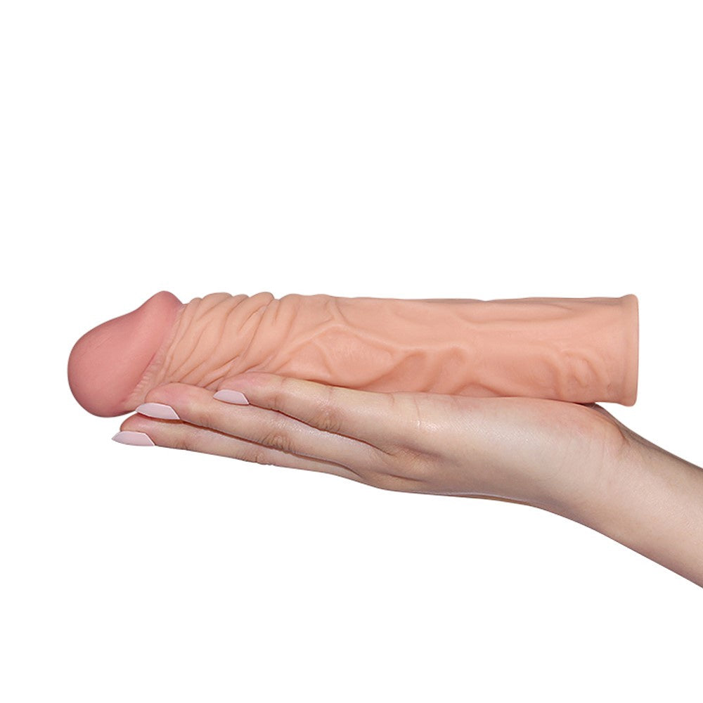 PENIS SLEEVE ADD 2" PLEASURE X TENDER NATURAL