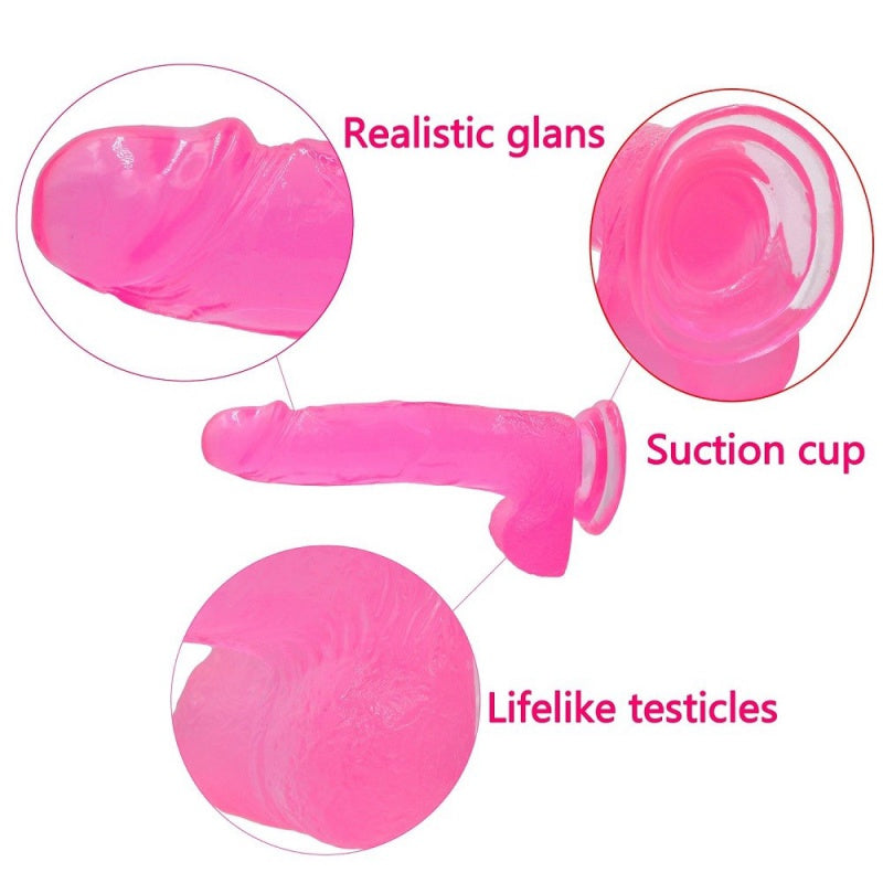 DILDO 8" JELLY NOPPEN