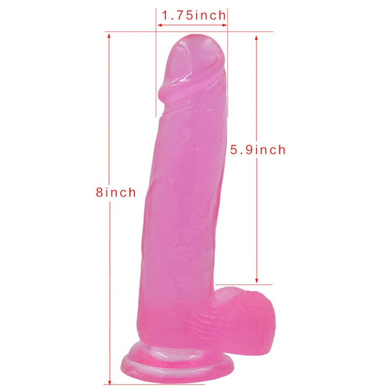DILDO 8" JELLY NOPPEN