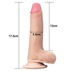 LoveToy - 7 inch Sliding Skin Dildo Dual Layer