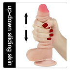 LoveToy - 7 inch Sliding Skin Dildo Dual Layer