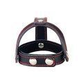 LEATHER COCKRING WITH BALL DIVIDER