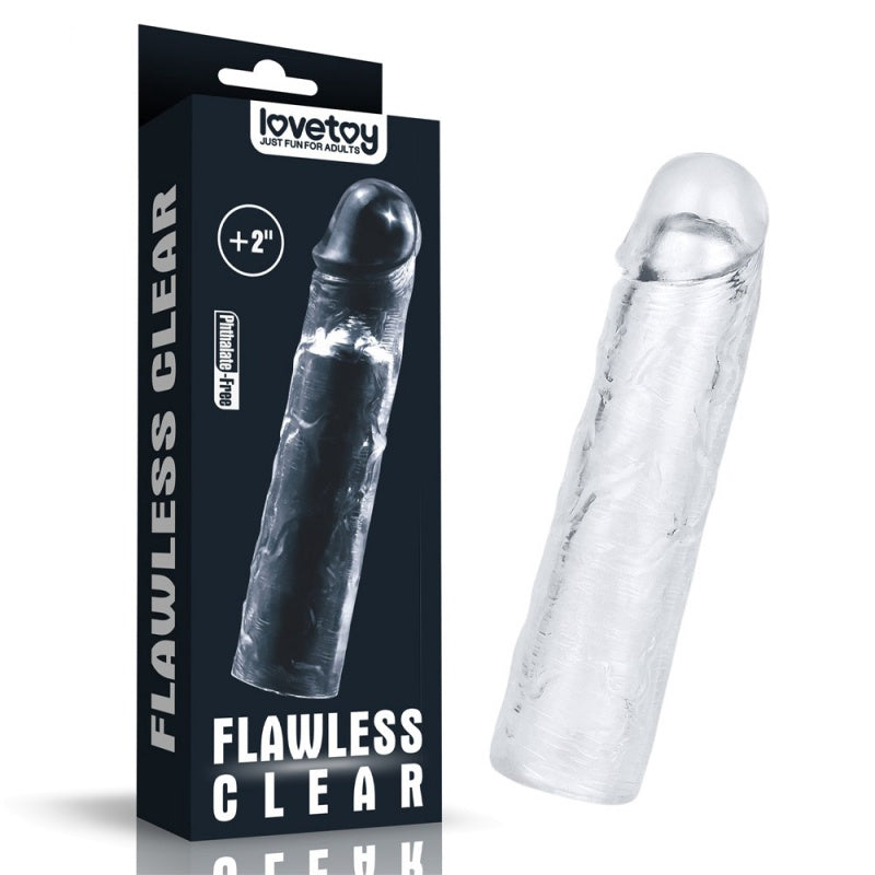 LoveToy - Flawless Clear Penis Sleeve + 5 cm